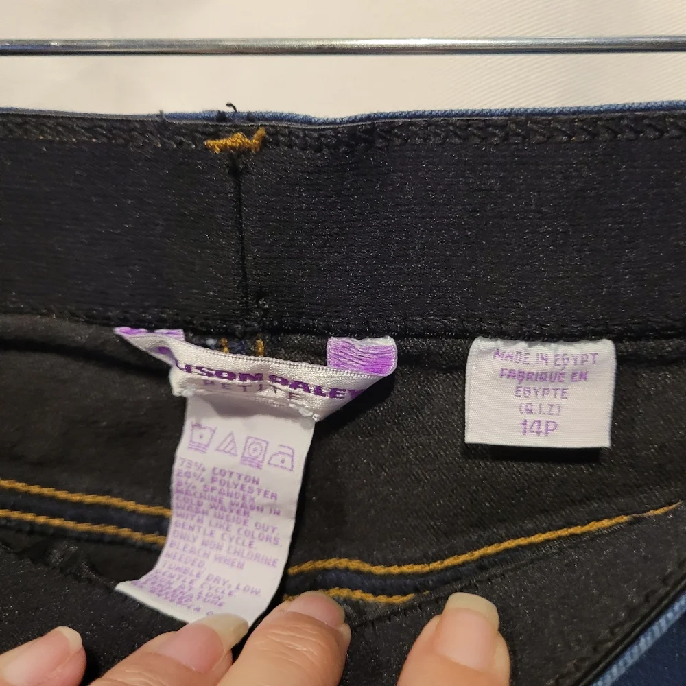 NWT Allison Daley Comfort Fit Super Stretch Straight Leg Jeans Size 14P S - Picture 4 of 5